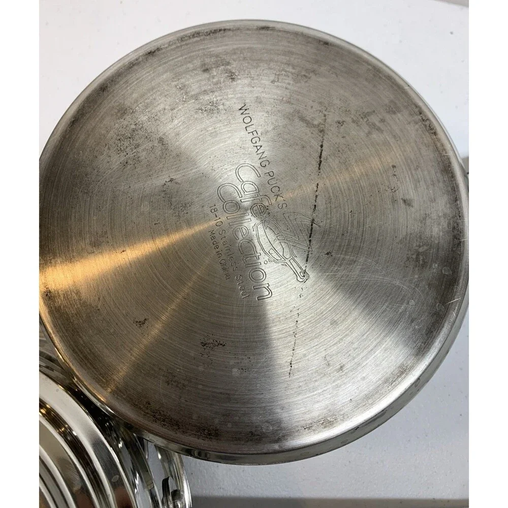 Wolfgang Puck Cafe Collection 3 Qt Saucepan Steamer Glass Lid 18/10 Stainless